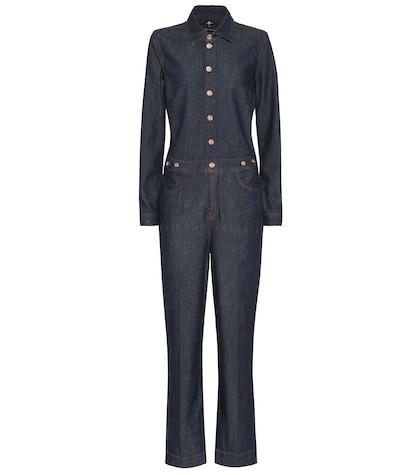 7 For All Mankind Utility Stretch Cotton Jumpsuit