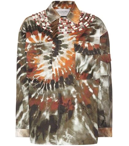 Burberry Embellished Printed Cotton Jacket