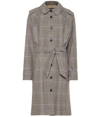 A.p.c. Ava Checked Cotton Trench Coat