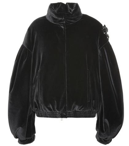 Roger Vivier 4 Moncler Simone Rocha Velvet Down Jacket