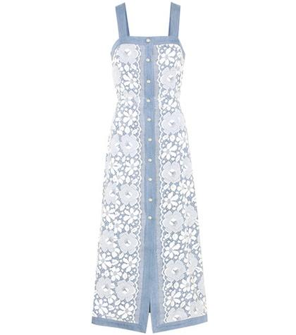 District Vision Giselle Lace-covered Cotton Dress