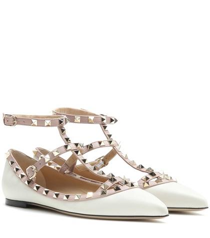 Valentino Valentino Garavani Rockstud Leather Ballet Flats