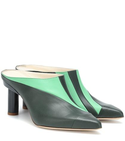 Tibi Joel Leather Mules