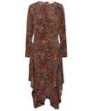 Chlo Printed Silk Midi Dress