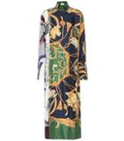 Salvatore Ferragamo Printed Silk Shirt Dress