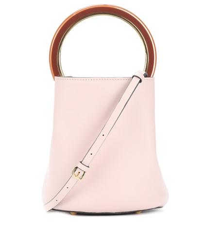 Frame Pannier Leather Bucket Bag