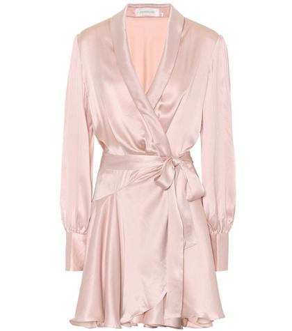 Zimmermann Silk Satin Wrap Dress
