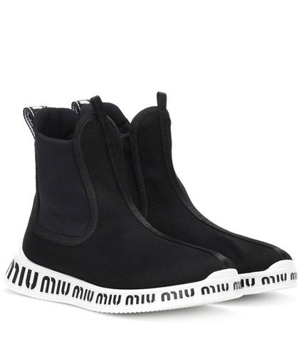 Miu Miu Logo Ankle Boots