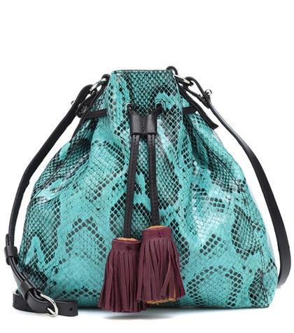 Isabel Marant Beeka Embossed Leather Shoulder Bag