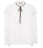 Gucci Ruffled Cotton And Silk Blouse
