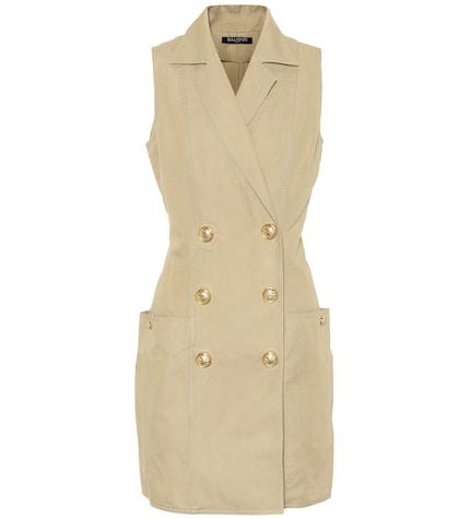 Balmain Cotton And Linen Minidress