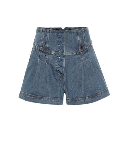 Alessandra Rich Cass Denim Shorts