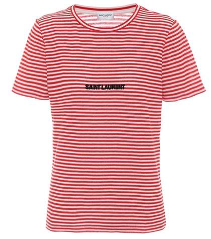 Saint Laurent Striped Cotton T-shirt