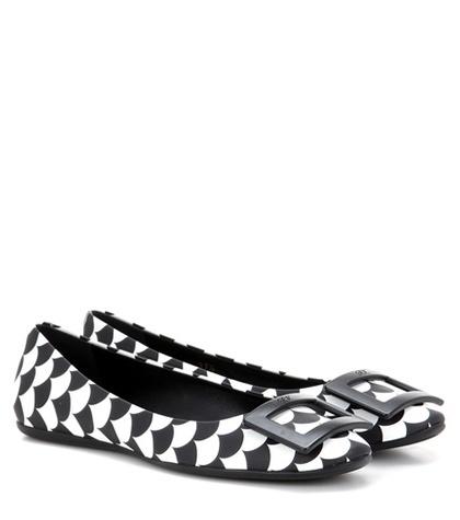 Roger Vivier Gomette Leather Ballerinas