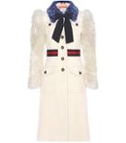 Gucci Shearling-trimmed Cotton, Mohair And Alpaca Coat