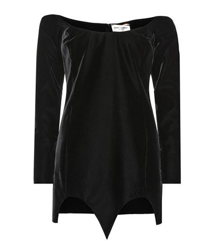 Calvin Klein 205w39nyc Velvet Off-the-shoulder Minidress