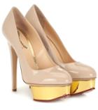 Charlotte Olympia Dolly Patent Leather Plateau Pumps