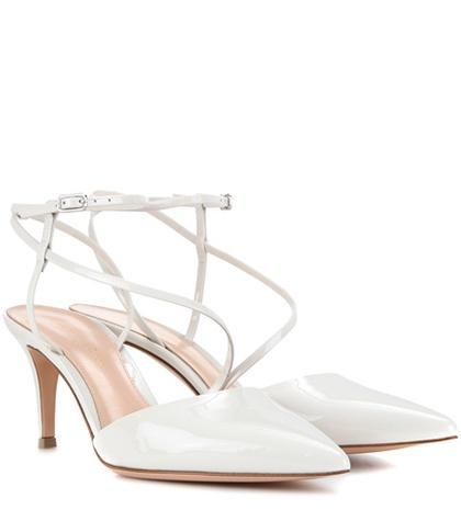 Gianvito Rossi Carlyle Mid Patent Leather Pumps