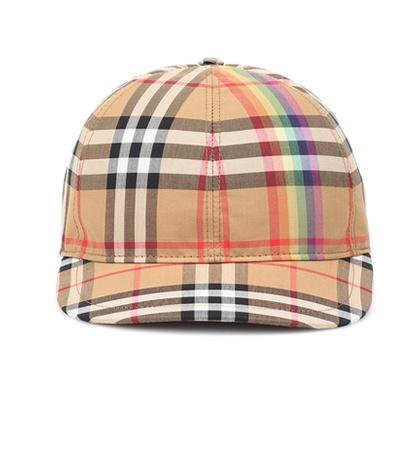 Burberry Rainbow Check Cotton Cap