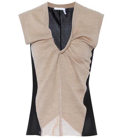 Chlo Wool And Jersey Top