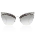 Miu Miu Crystal Cat-eye Sunglasses