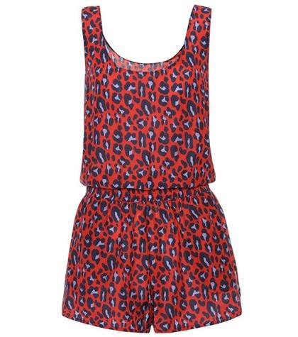 Salvatore Ferragamo Cotton And Silk Playsuit