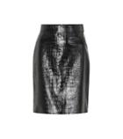 Gucci Embossed Leather Pencil Skirt