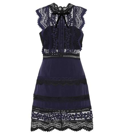 Aquazzura Bellis Lace-trimmed Dress