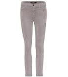 J Brand Anja Clean Cuffed Cropped Skinny Trousers