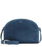 She Made Me Demi Lune Suede Shoulder Bag