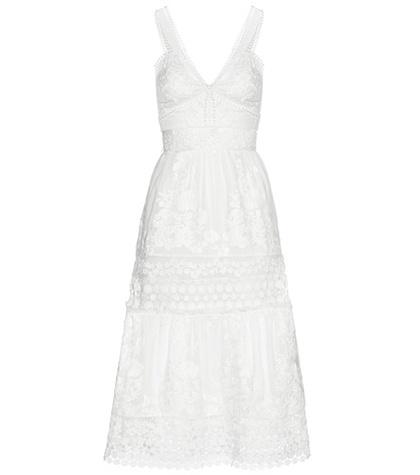 Current/elliott Plunge Neck Prairie Cotton-blend Dress