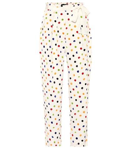 Anna October Cropped Polka-dot Trousers