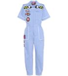 Miu Miu Appliqué Cotton Jumpsuit