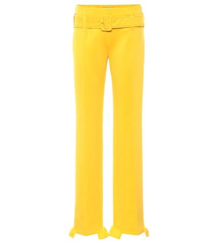 Prada Belted Technical Jersey Trousers