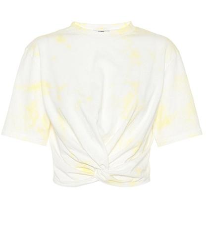 Ganni Cropped Cotton T-shirt