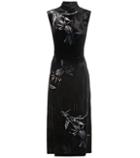 Jimmy Choo Printed Velvet Midi Dress