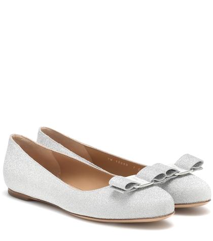 Salvatore Ferragamo Varina Glitter Ballet Flats