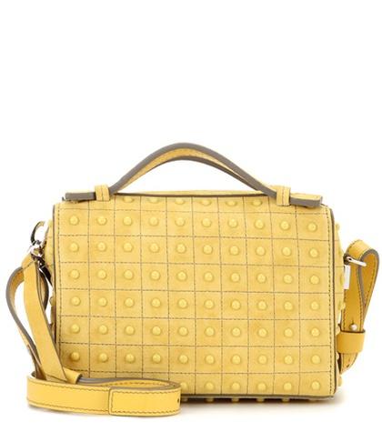 Prism Micro Bowler Suede Shoulder Bag