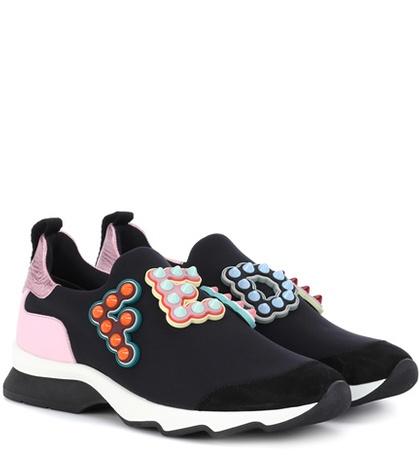 Fendi Studded Scuba Sneakers