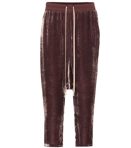 Rick Owens Cropped Velvet Pants