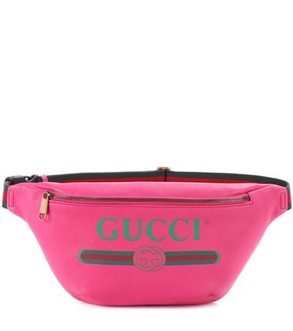 Gucci Printed Leather Belt Bag