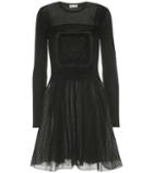Redvalentino Embroidered Wool And Tulle Dress
