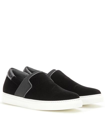 Balenciaga Velvet Slip-on Sneakers