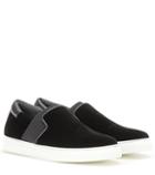 Balenciaga Velvet Slip-on Sneakers