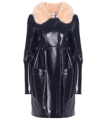 Shrimps Locket Faux Leather Coat