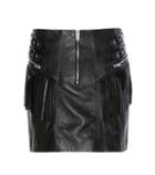 Saint Laurent Fringed Leather Mini Skirt