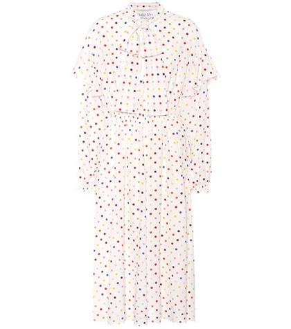 Valentino Polka-dot Stretch-silk Dress