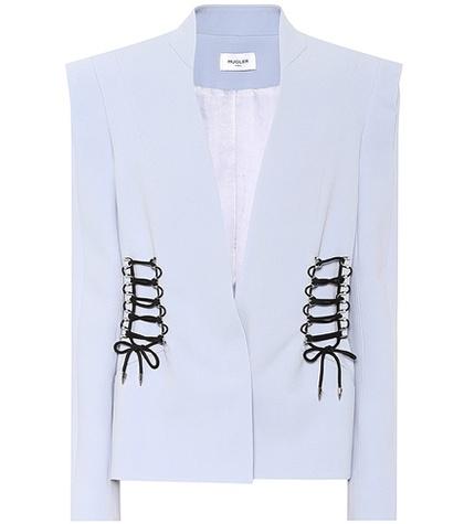 Mugler Embellished Crêpe Blazer