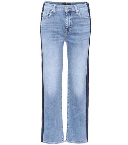 7 For All Mankind Kiki Cropped Wide-leg Jeans