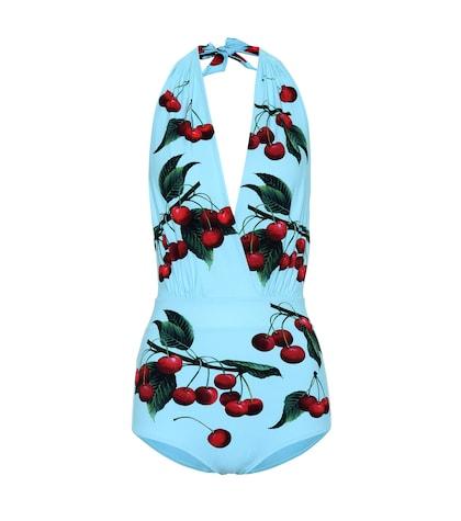 Dolce & Gabbana Exclusive To Mytheresa – Cherry Printed Halterneck Swimsuit